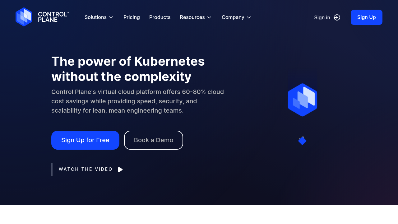 A screenshot of Control Plane