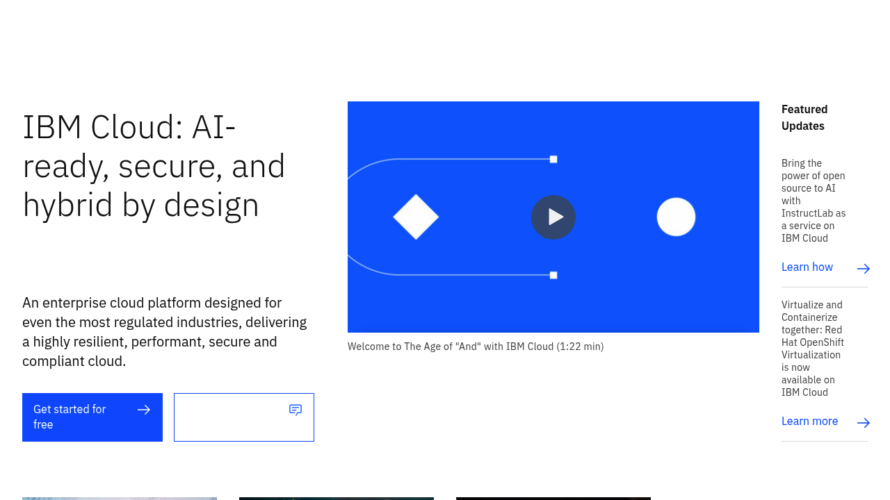 A screenshot of IBM Cloud