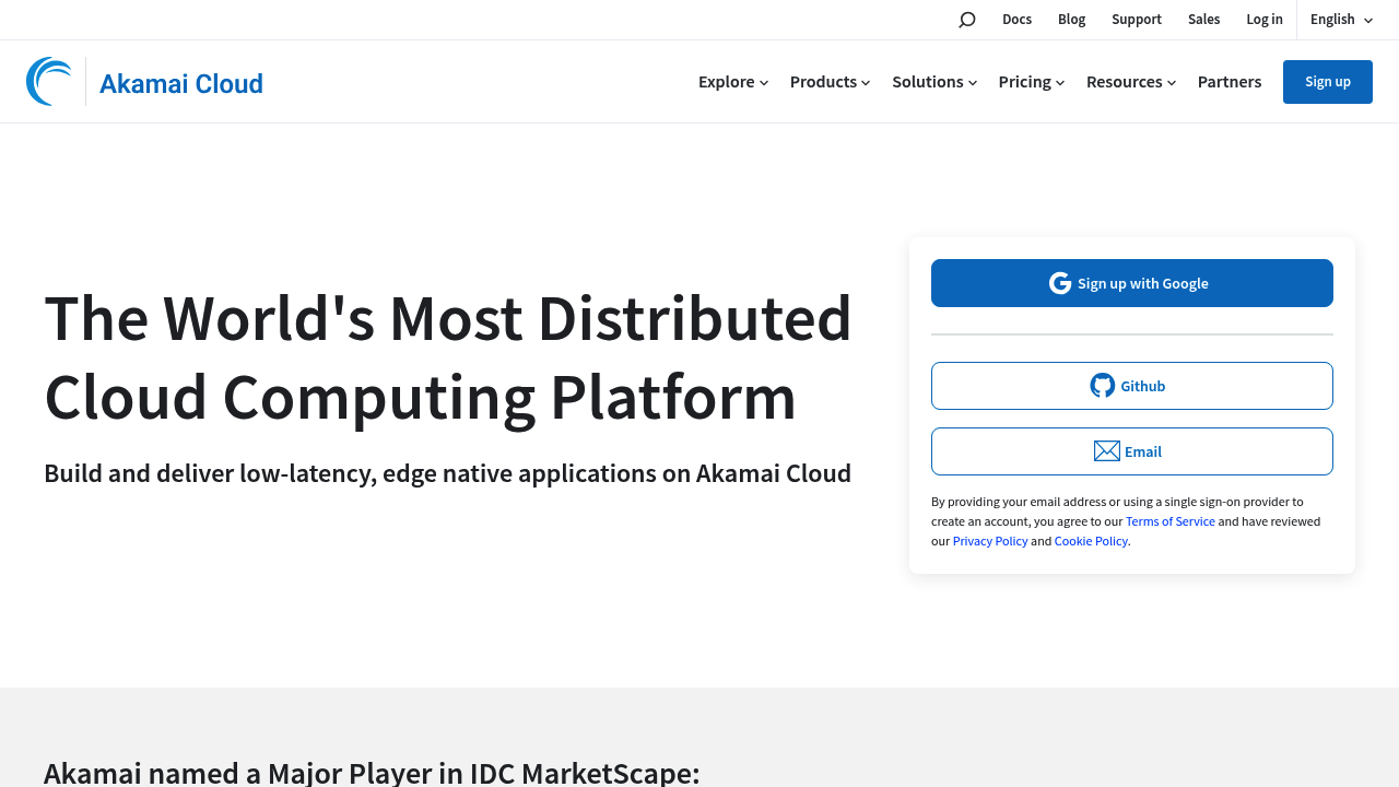 A screenshot of Linode