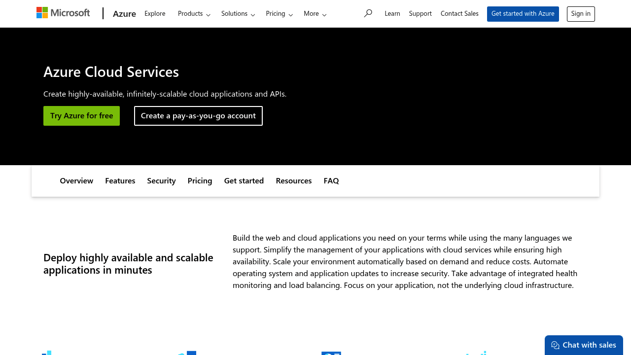 A screenshot of Microsoft Azure
