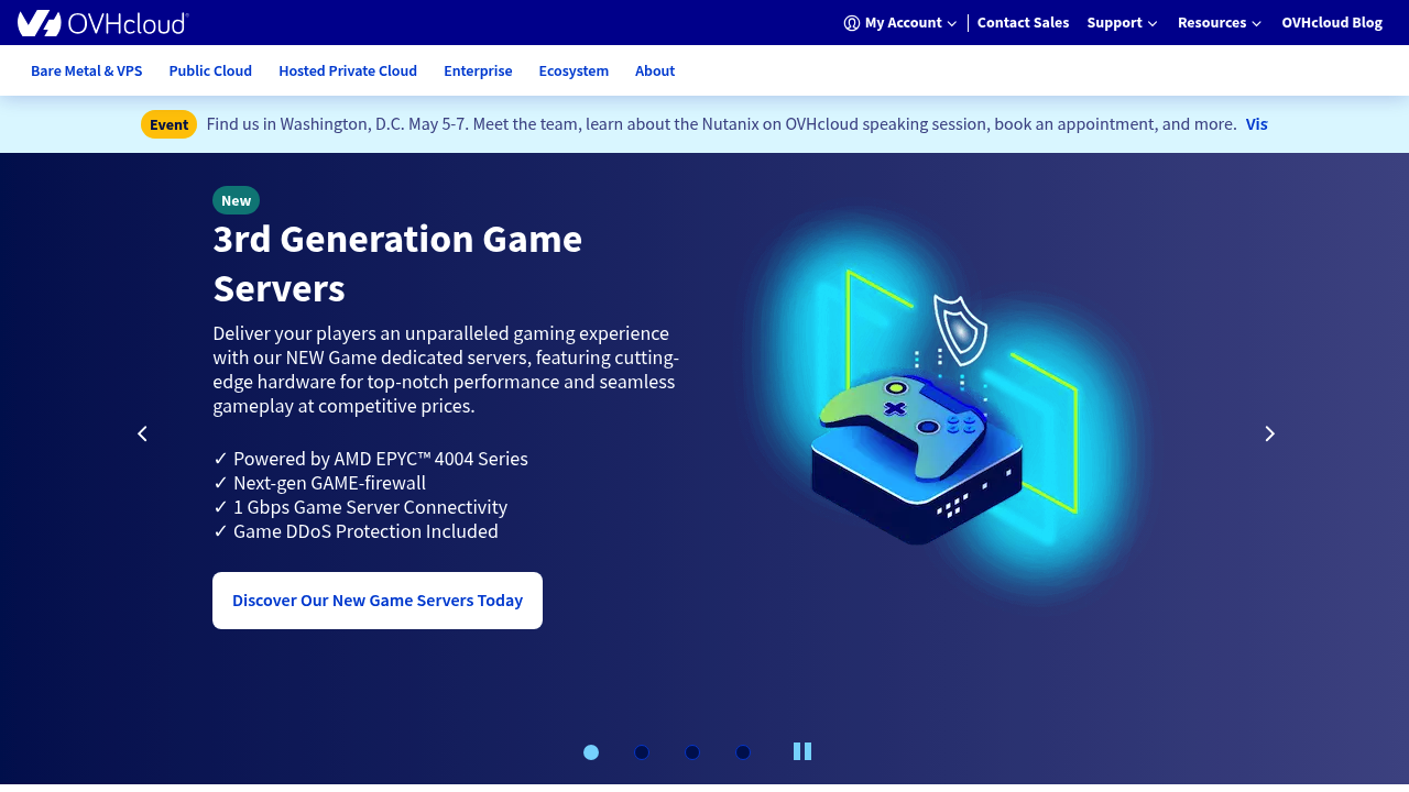 A screenshot of OVHcloud