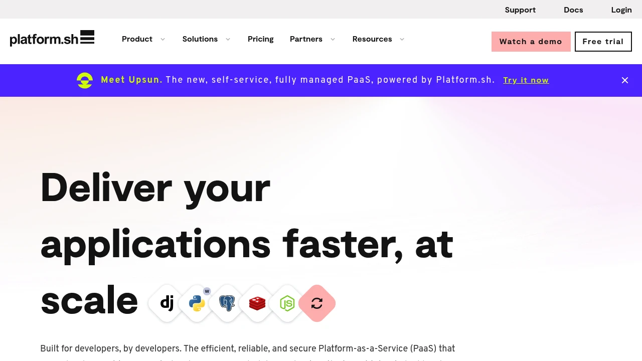 A screenshot of Platform.sh