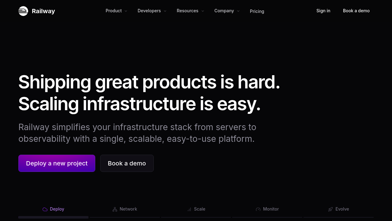 A screenshot of Railway