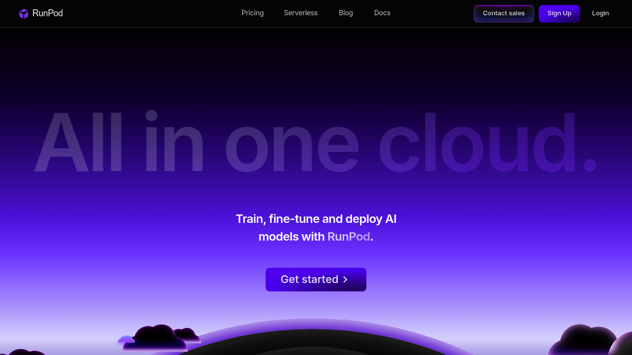 A screenshot of Runpod