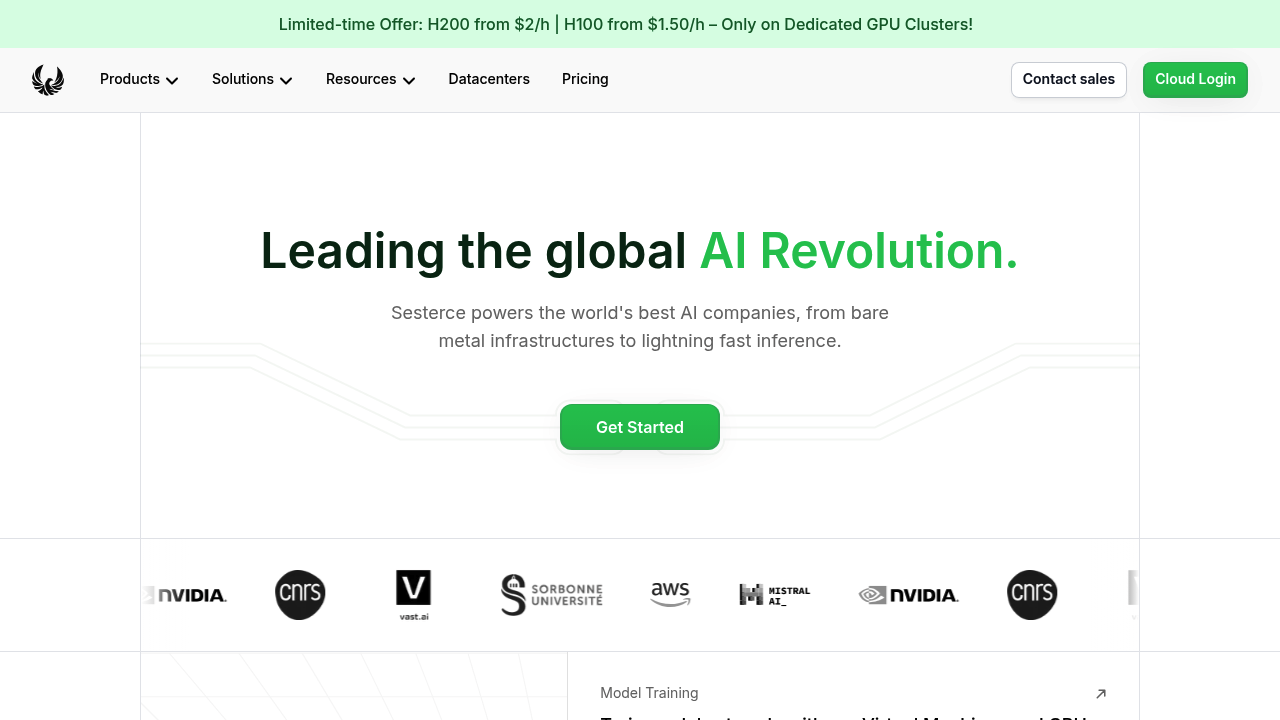 A screenshot of Sesterce